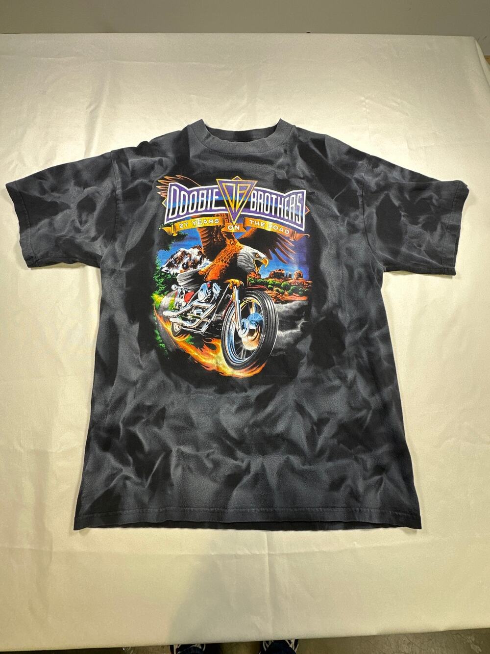 Vintage Doobie Brothers Motorcycle TShirt Size XL Custom One Of A Kind Biker